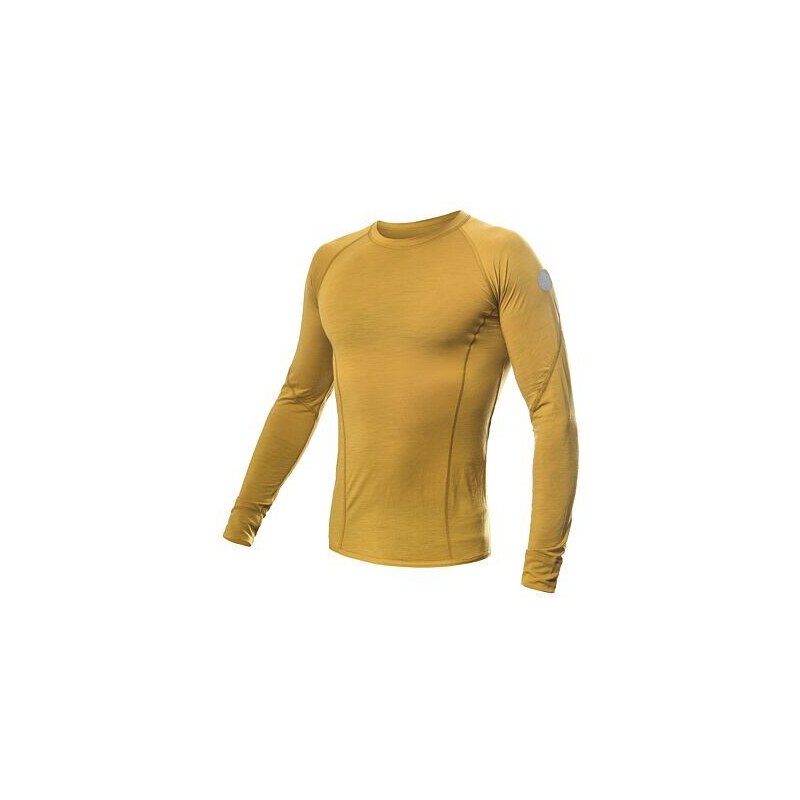 SENSOR MERINO AIR pánské triko dl.rukáv mustard Velikost: M