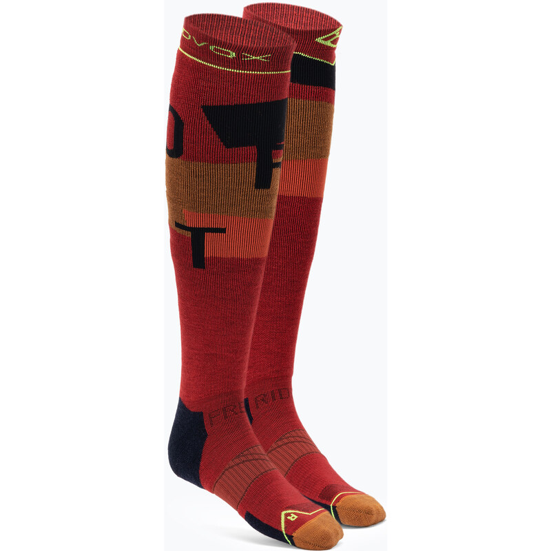 Pánské lyžařské ponožky ORTOVOX Freeride Long Socks Cozy cengla