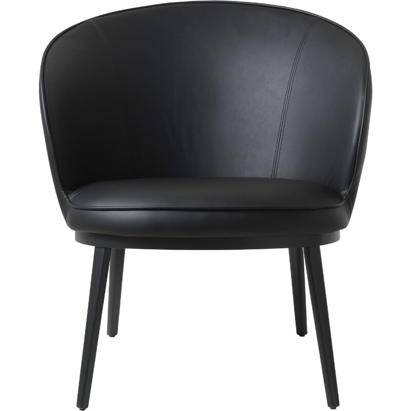 Černé koženkové křeslo Unique Furniture Gain