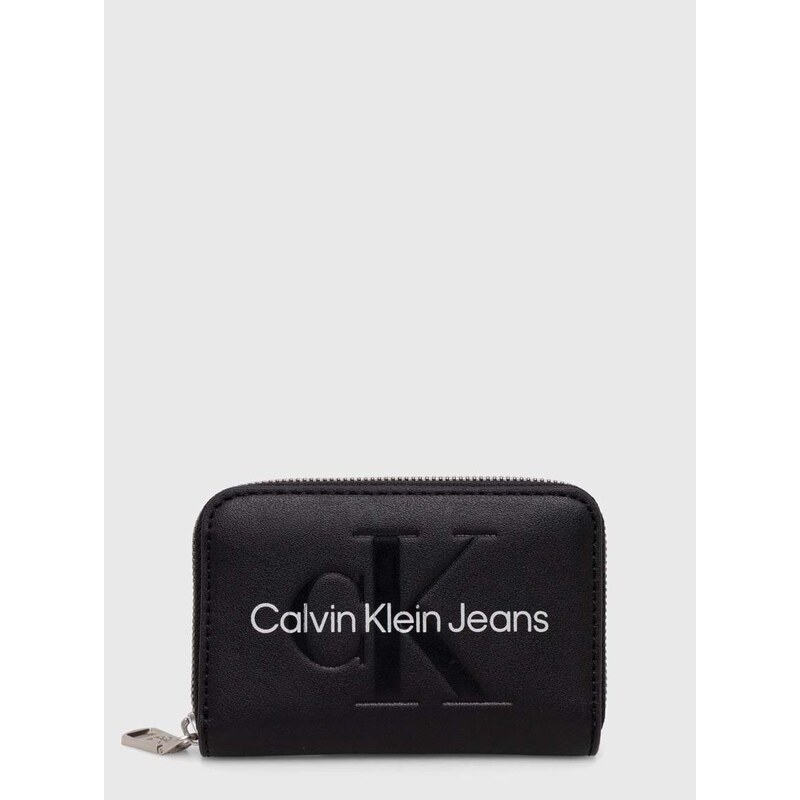 Peněženka Calvin Klein Jeans černá barva