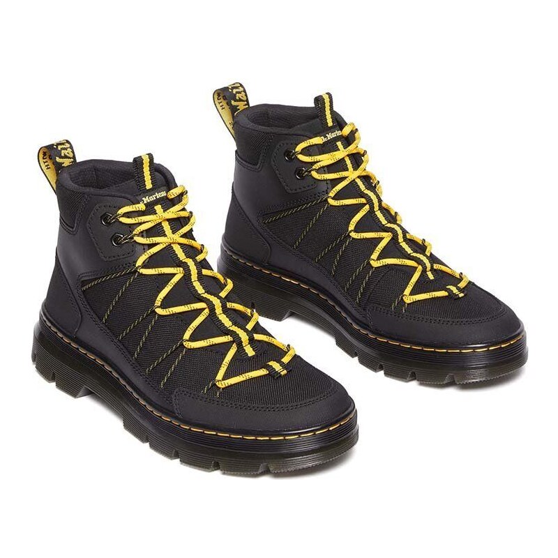 Nízké kozačky Dr. Martens Buwick černá barva, na plochém podpatku, DM31185001