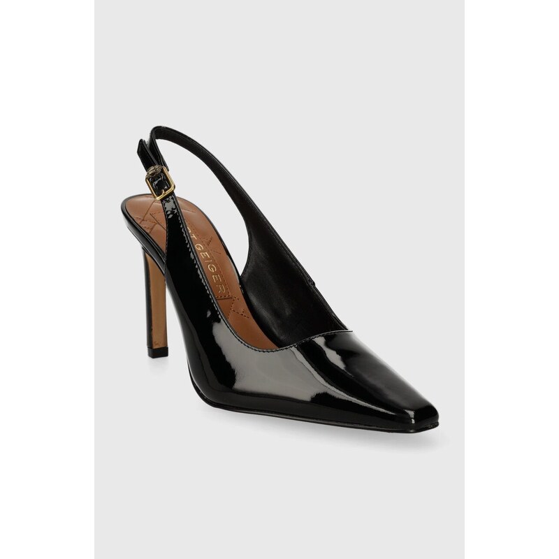 Kožené lodičky Kurt Geiger London Regent 90 Slingback černá barva, 1292800309