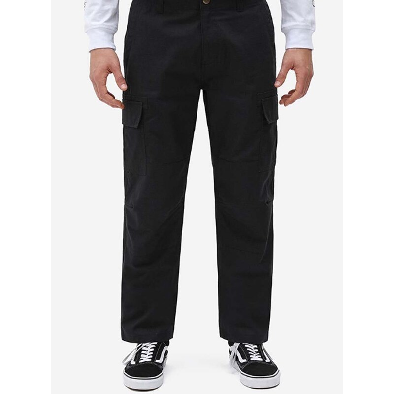 Bavlněné kalhoty Dickies černá barva, ve střihu cargo, DK0A4XDUBLK-BLACK