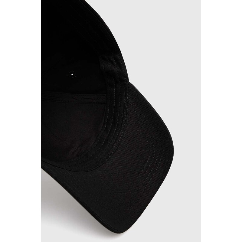 Bavlněná baseballová čepice Karl Lagerfeld černá barva, s aplikací