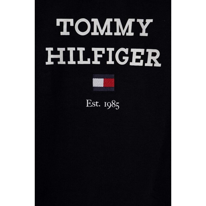 Dětská mikina Tommy Hilfiger tmavomodrá barva, s potiskem