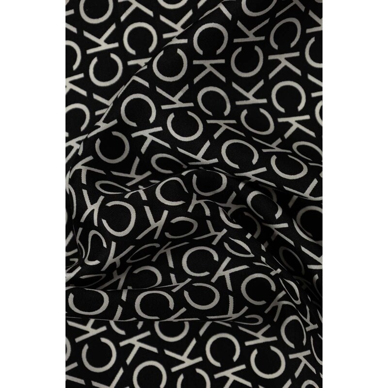 Hedvábný kapesníček Calvin Klein černá barva