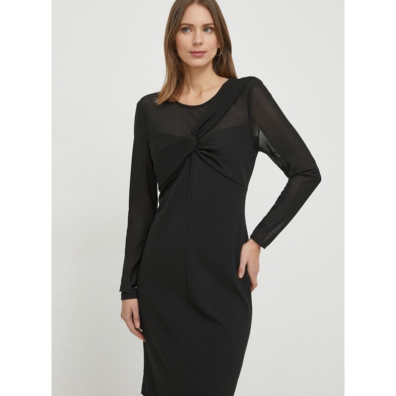 Šaty Dkny černá barva, mini, DD3KP364