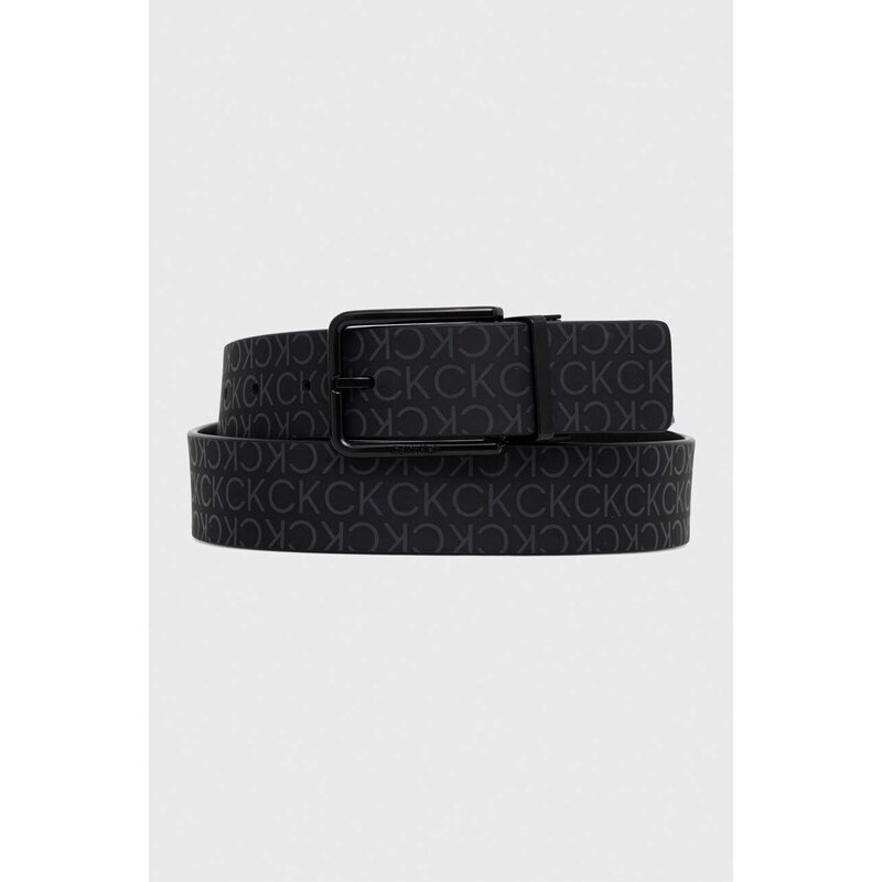 Oboustranný pásek Calvin Klein pánský, černá barva