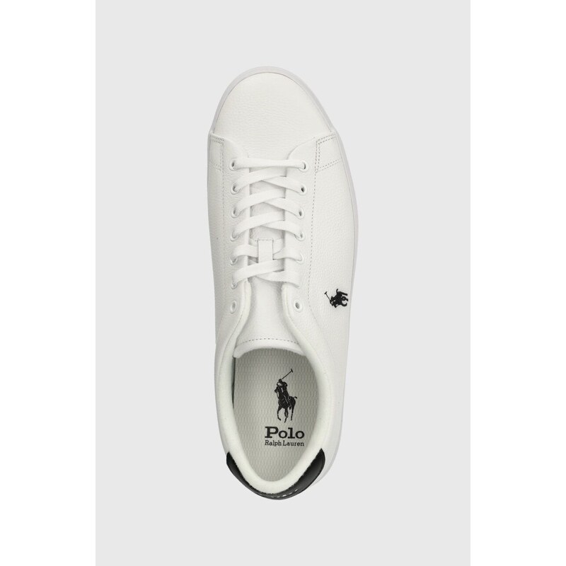 Kožené sneakers boty Polo Ralph Lauren Longwood bílá barva, 816923069001