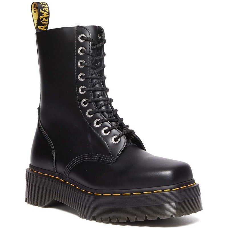 Kožené workery Dr. Martens 1490 Quad Squared dámské, černá barva, na platformě, DM31147001