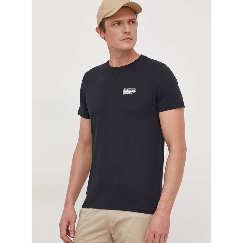 Bavlněné tričko Pepe Jeans CHASE černá barva, s potiskem