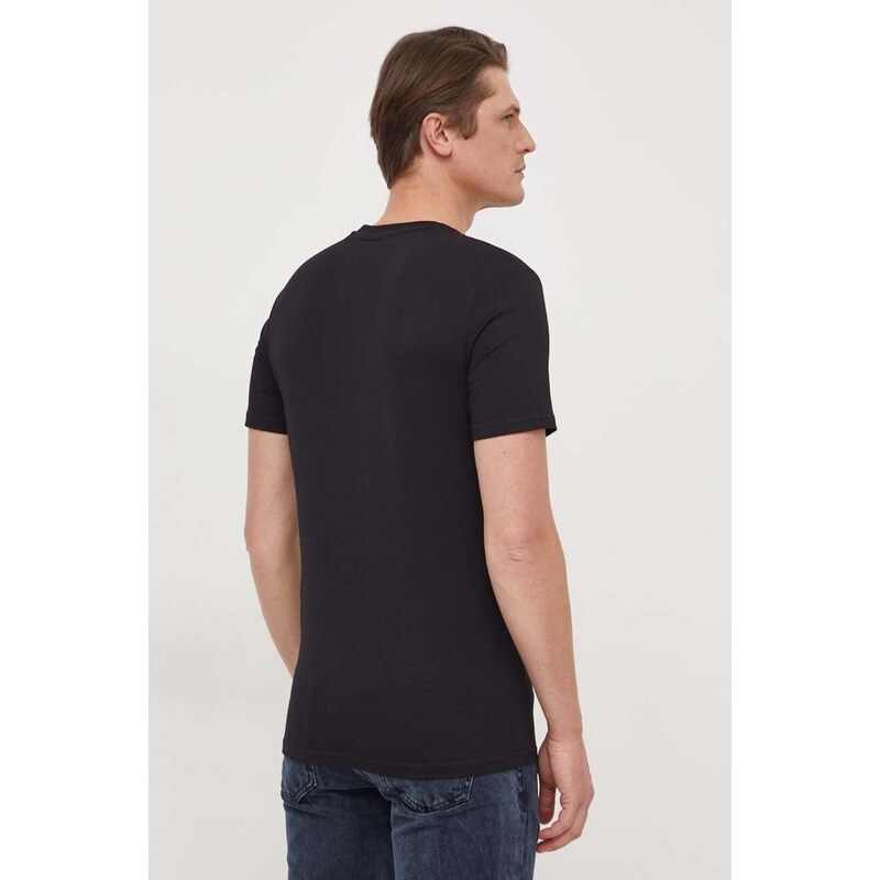 Bavlněné tričko Guess černá barva, s potiskem, M4RI33 J1314