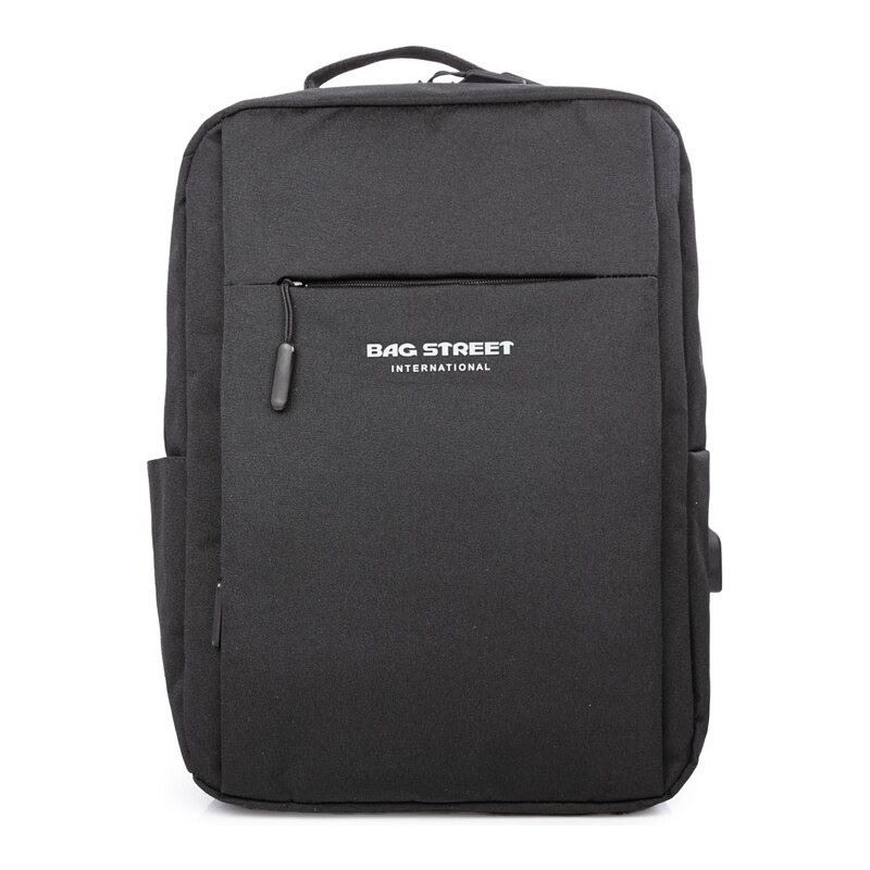 Bag Street Elegantní unisex batoh s kapsou na notebook černý 4101