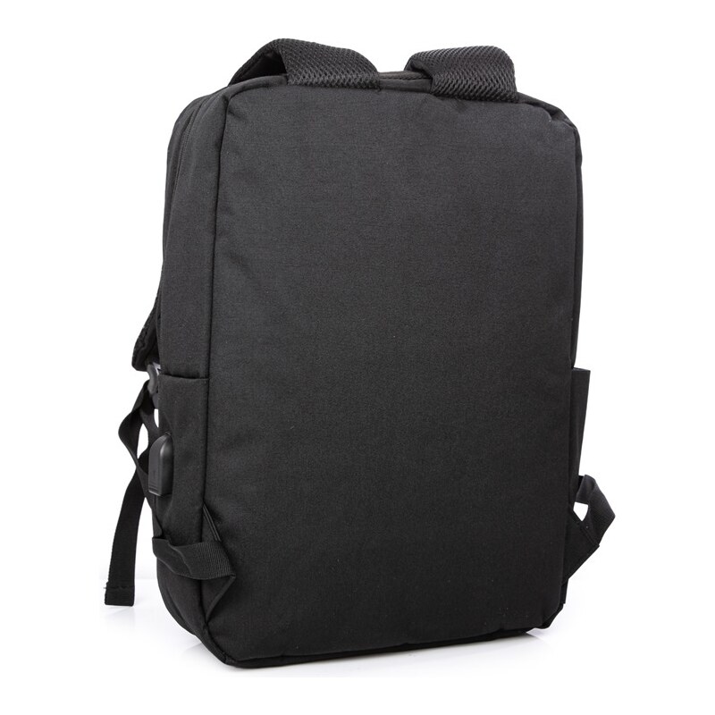 Bag Street Elegantní unisex batoh s kapsou na notebook černý 4101