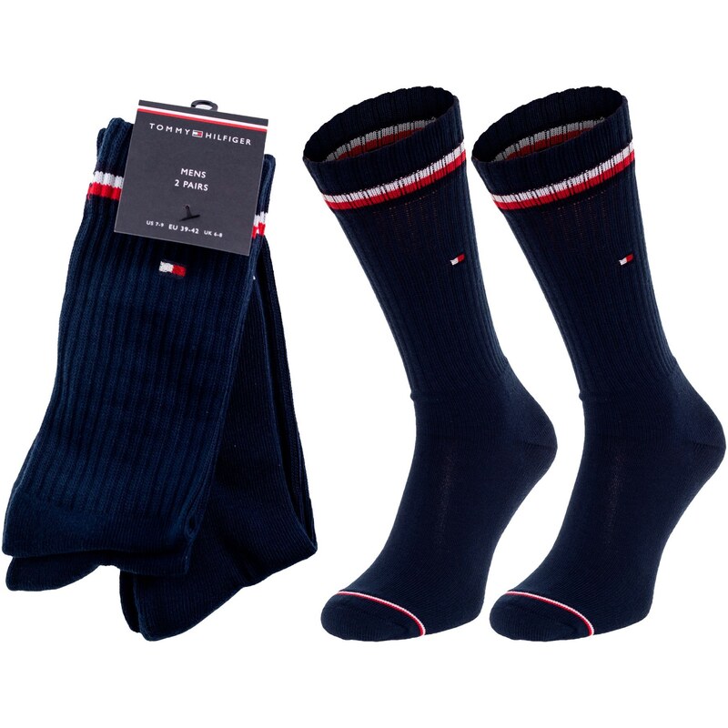 Tommy Hilfiger Man's 2Pack Socks 100001096 Navy Blue