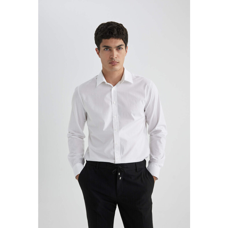 DEFACTO Slim Fit Long Sleeve Shirt