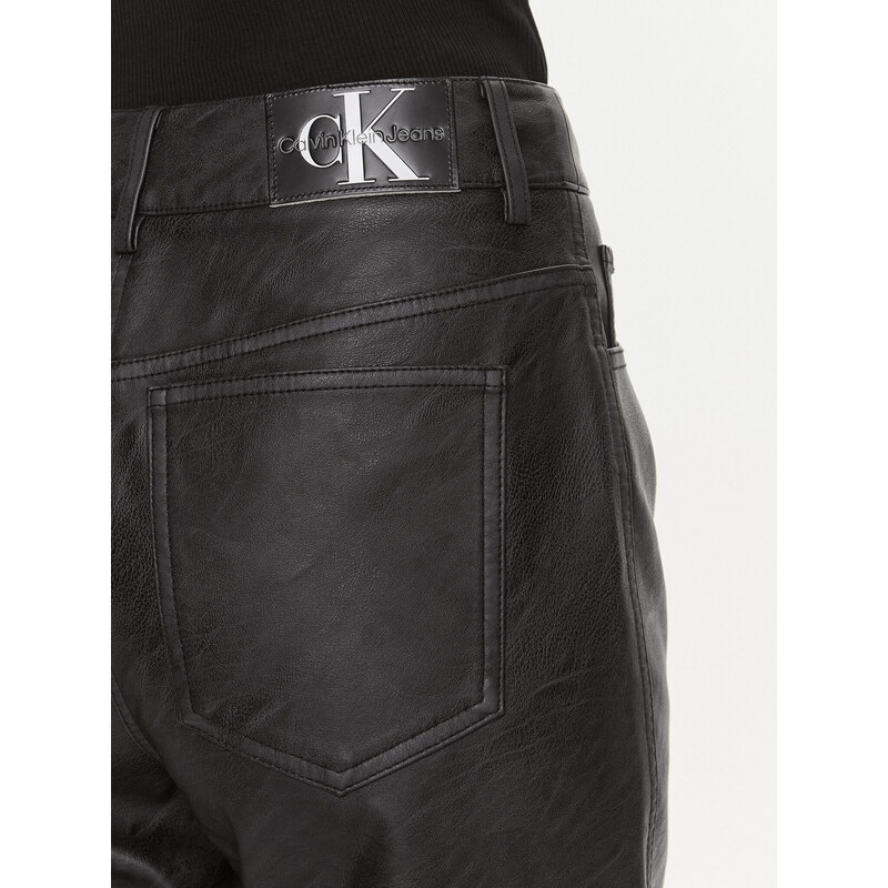 Kalhoty z imitace kůže Calvin Klein Jeans