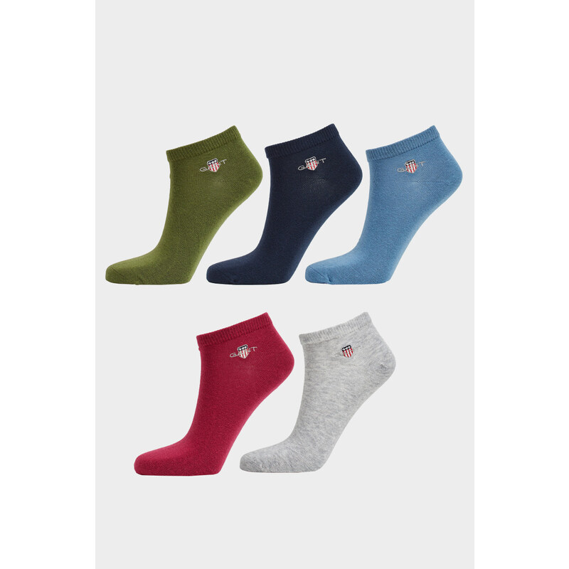 PONOŽKY GANT SHIELD SNEAKER SOCKS 5-PACK šedá 31/33