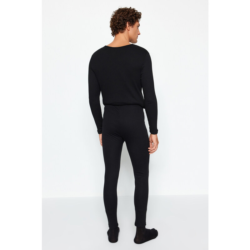 Trendyol Men's Black Standard Fit Thermal Underwear Tights