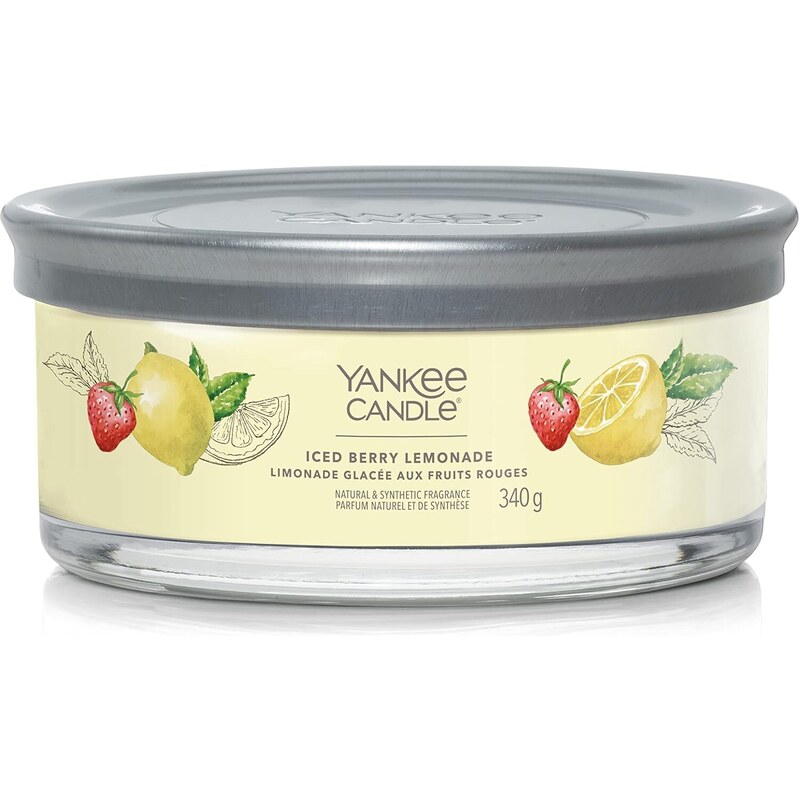 Yankee Candle vonná svíčka Signature Tumbler 5 knotů Iced Berry Lemonade 340g