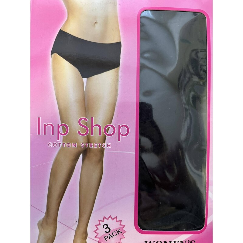 Inp Shop 3pack dámské spodní kalhotky velikost 46 až 48, 3x černá A2058