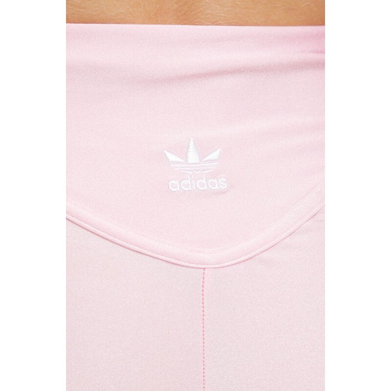 Legíny adidas Originals dámské, růžová barva, s aplikací, IP0657