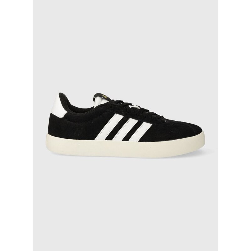 Kožené sneakers boty adidas COURT černá barva, ID6279