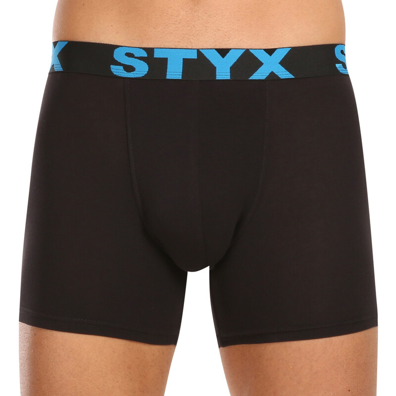 10PACK pánské boxerky Styx long sportovní guma černé (10U9601)