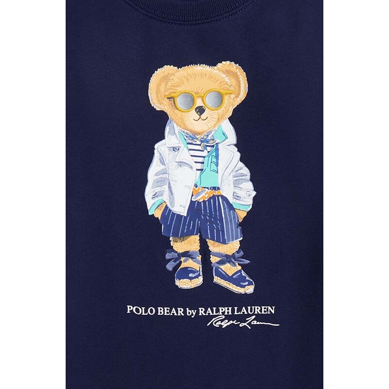 Dívčí šaty Polo Ralph Lauren tmavomodrá barva, mini