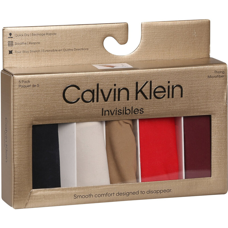 5PACK dámská tanga Calvin Klein bezešvé vícebarevné (QD5147E-HW1)