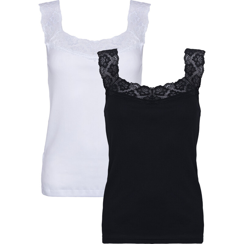 Eldar 3Packs Dámská košilka Eldar 3Pack Camisole Arietta černá/bílá/bílá