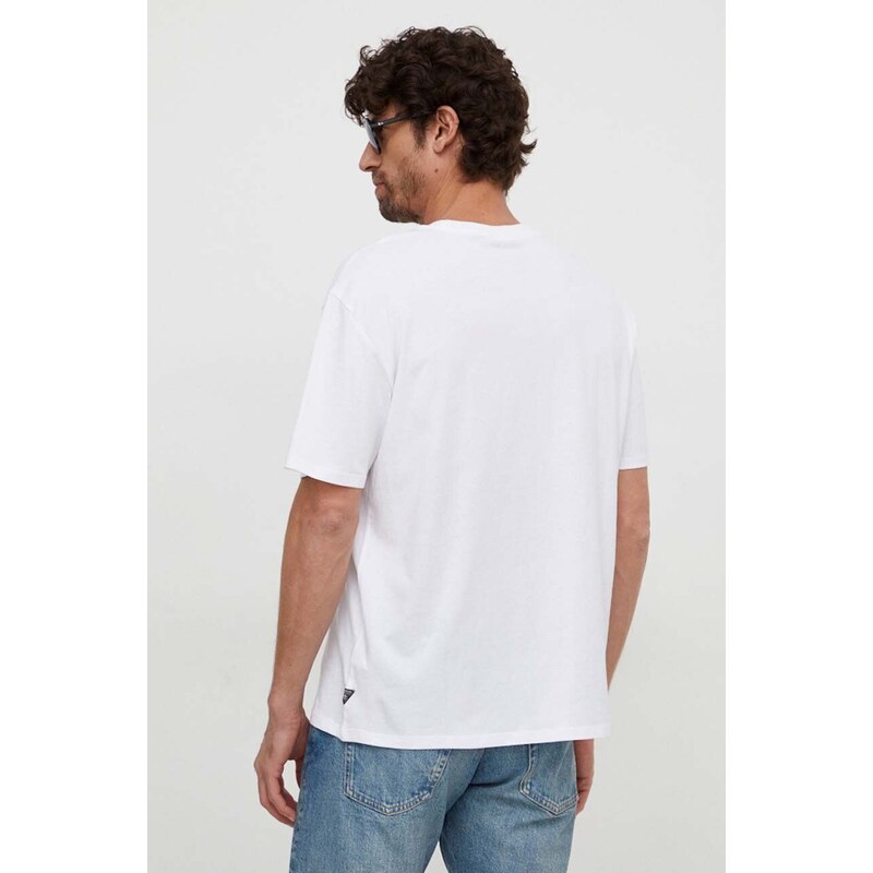 Bavlněné tričko Guess bílá barva, s potiskem, M4RI81 K9RM1