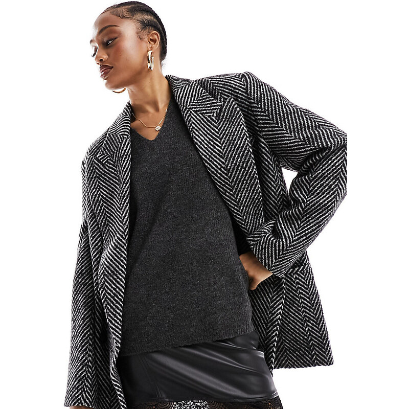 ASOS Tall ASOS DESIGN Tall oversized tailored jacket in black 100268653