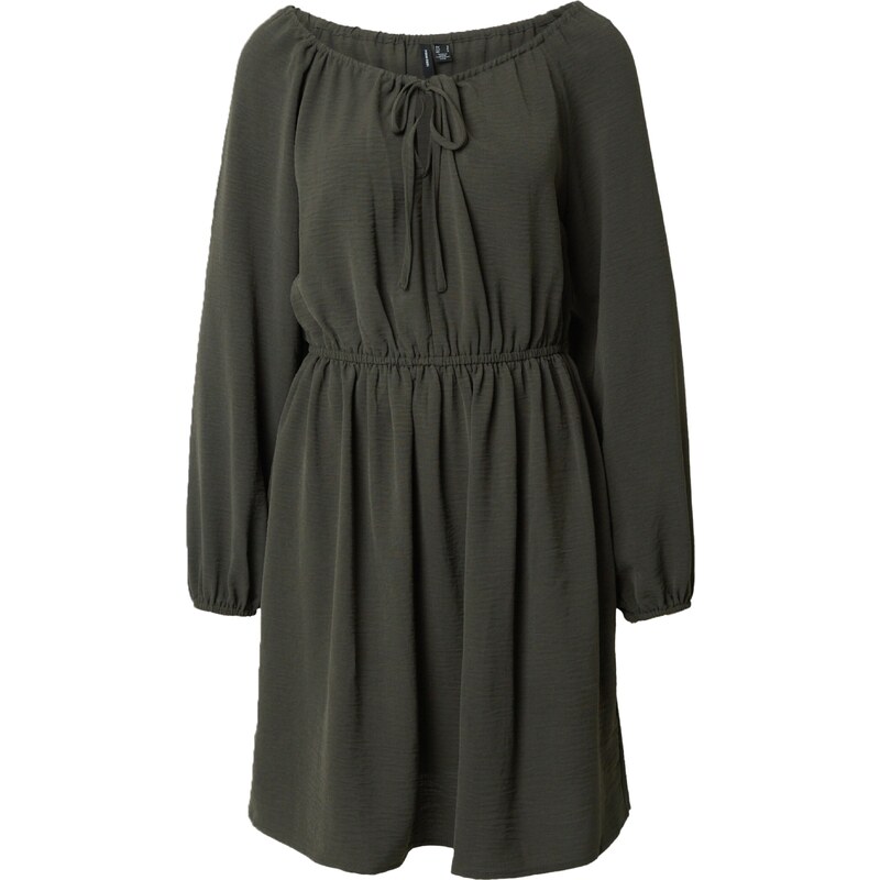 VERO MODA Šaty ALVA tmavě zelená