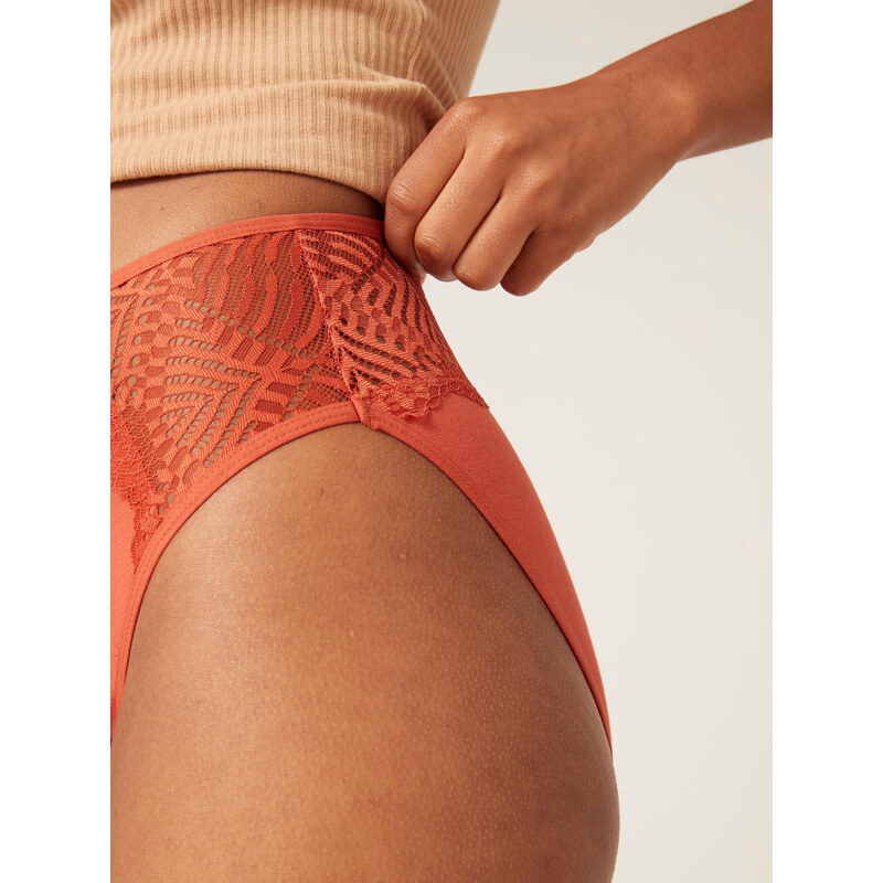 Menstruační kalhotky Modibodi Sensual French Cut Moderate-Heavy Nevada Brown - VYBALENÉ (MODI4030NBVYB) XXL