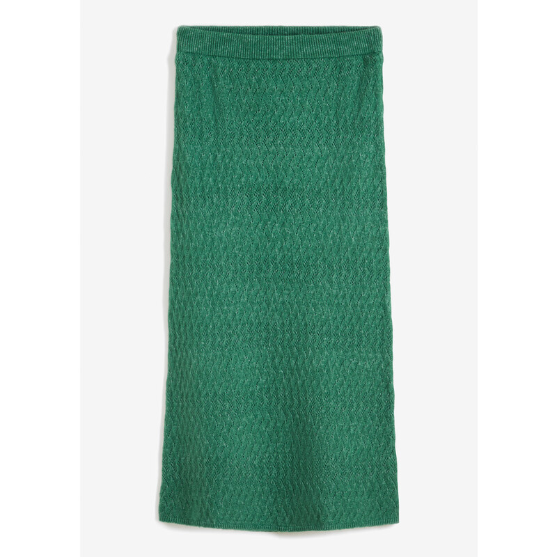 bonprix Pletená sukně Zelená