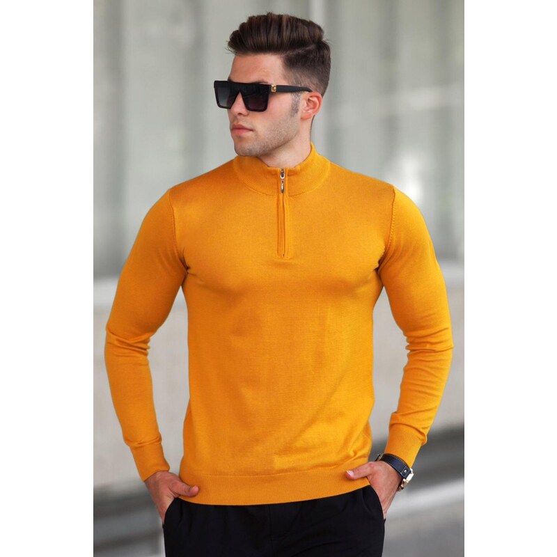 Madmext Mustard Men's Sweater 5176