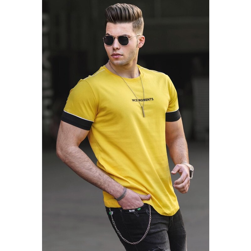 Madmext Men's Yellow T-Shirt 4977