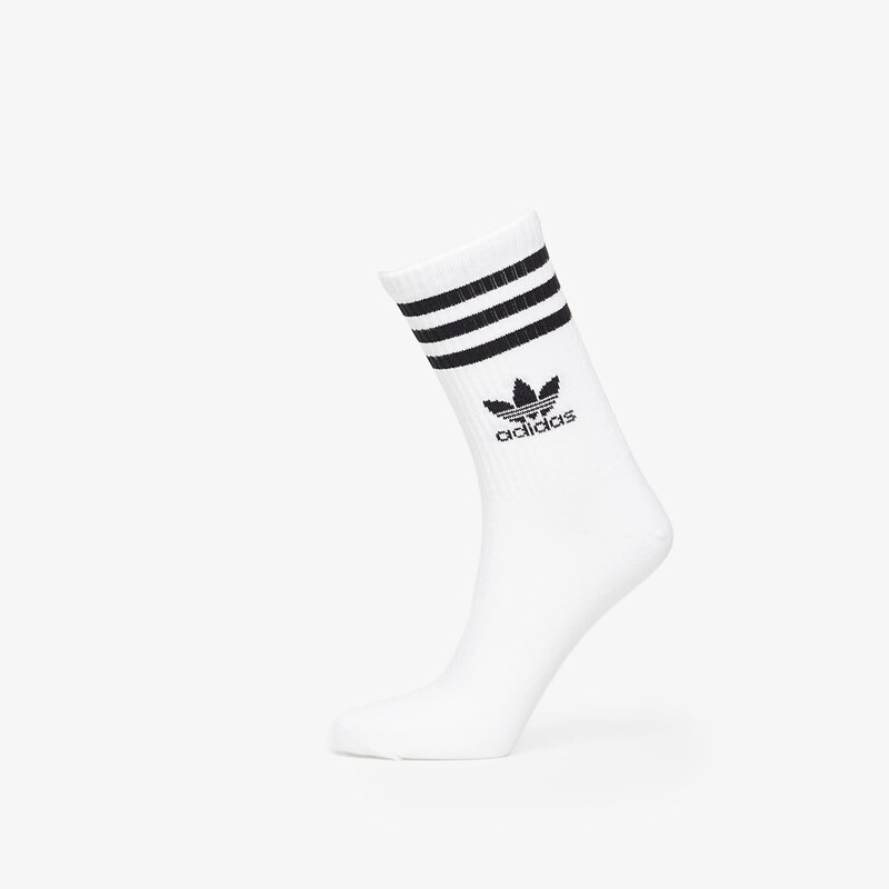 adidas Originals Pánské ponožky adidas Mid Cut Crew Sock 3-Pack White