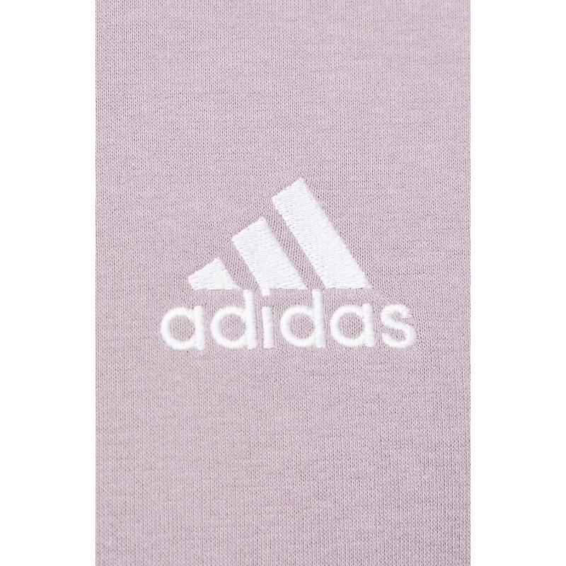 Mikina adidas pánská, růžová barva, s kapucí, hladká, IN0328