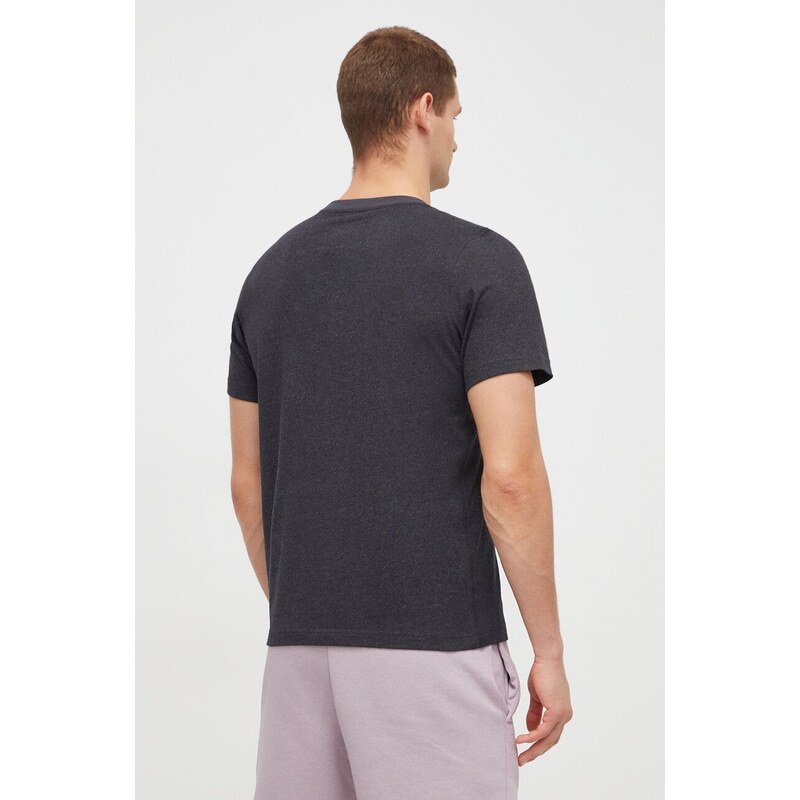 Bavlněné tričko adidas šedá barva, s aplikací, IN7123