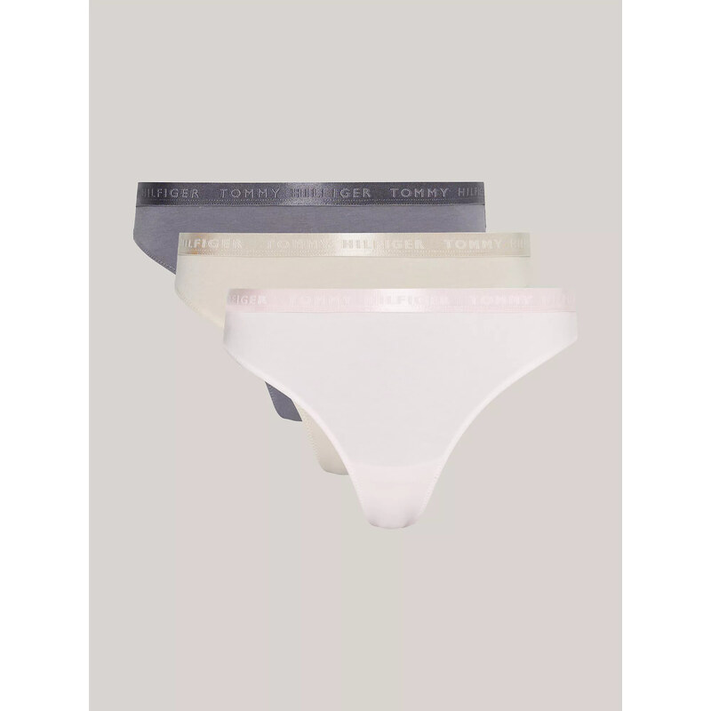 Dámská tanga 3 PACK UW0UW04480 0R4 vícebarevné - Tommy Hilfiger