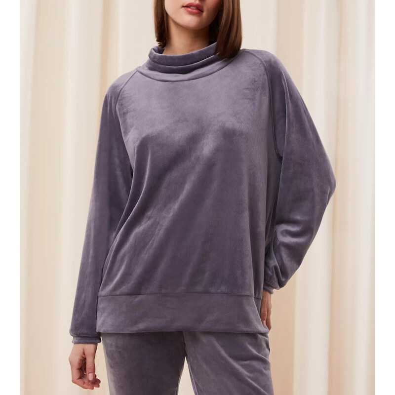 Dámský top Cozy Comfort Velour Sweater - GRAY - šedý 00JA - TRIUMPH