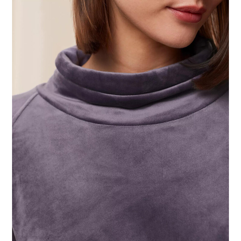 Dámský top Cozy Comfort Velour Sweater - GRAY - šedý 00JA - TRIUMPH