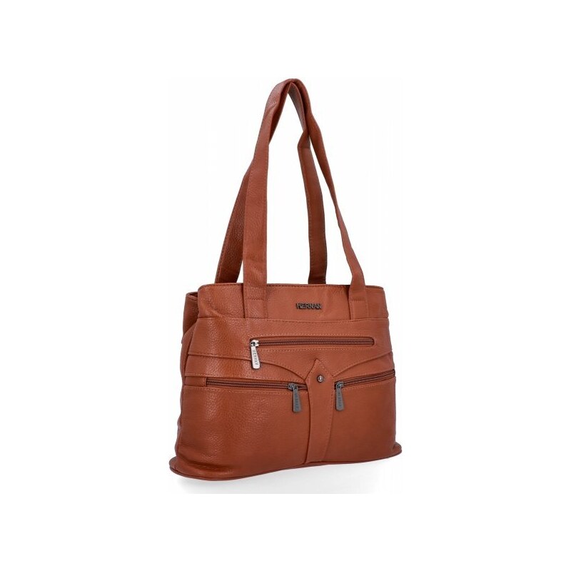 Dámská kabelka shopper bag Hernan zrzavá 8006