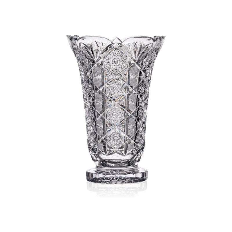 Bohemia Crystal Ručně broušená váza Razno 255mm