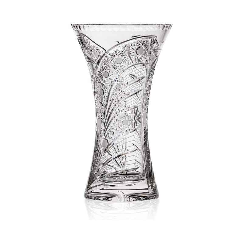 Bohemia Crystal Ručně vyráběná a ručně broušená váza Kometa 355mm