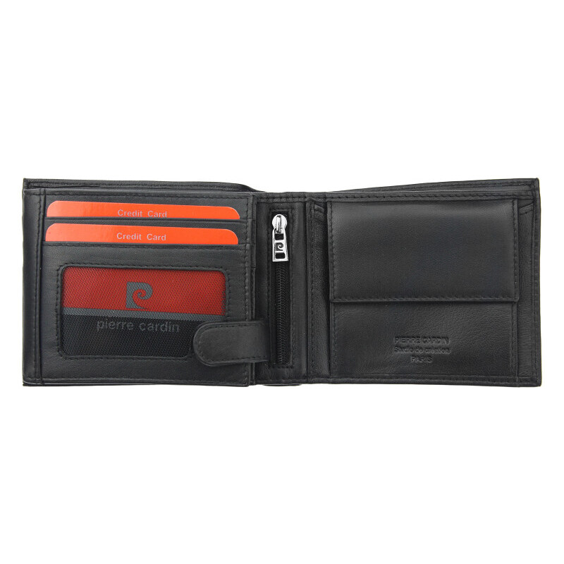 Pánská kožená peněženka na šířku Pierre Cardin Jimmy, černá