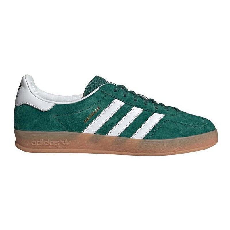 Semišové sneakers boty adidas Originals Gazelle Indoor zelená barva, IG1596  - GLAMI.cz