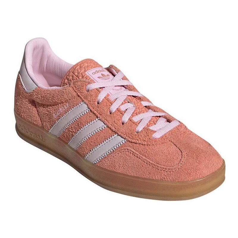 Semišové sneakers boty adidas Originals Gazelle Indoor oranžová barva, IE2946